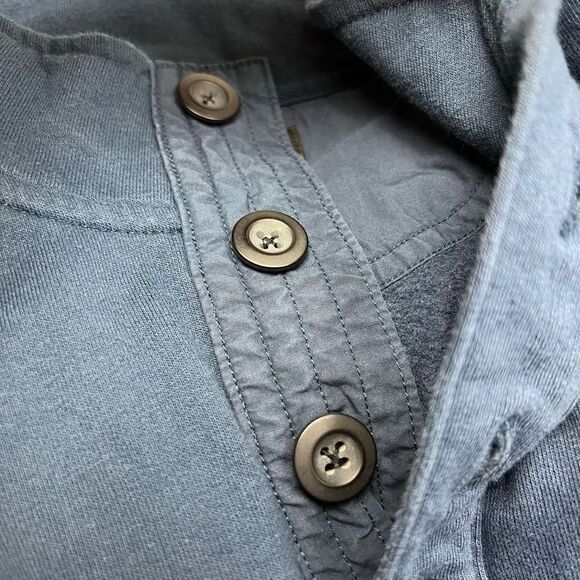 J.Crew Mercantile Navy Quarter Button Pullover Sweatshirt Men’s M - Picture 6 of 7